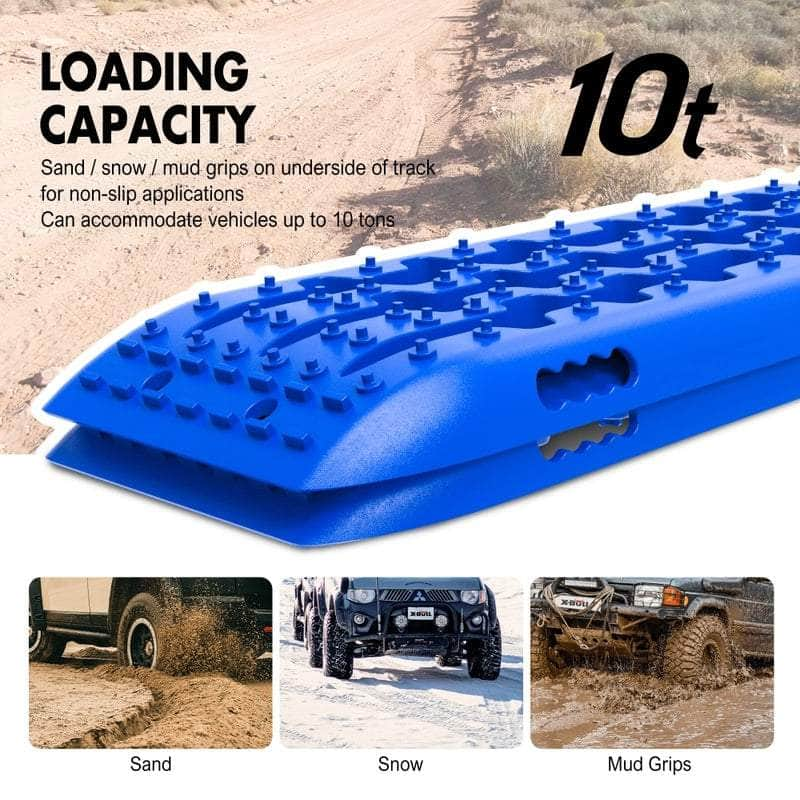 Recovery Tracks Sand Trucks Offroad With 4Pcs Mounting Pins 4Wdgen 2.0 - Blue/Orange/Black/Red