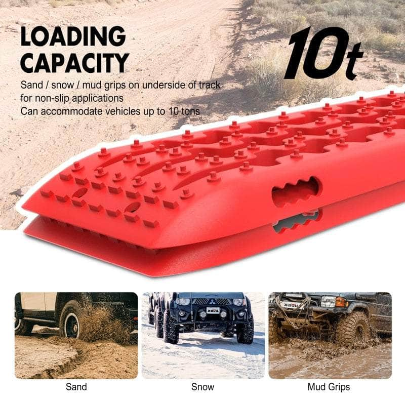 Recovery Tracks Sand Trucks Offroad With 4Pcs Mounting Pins 4Wdgen 2.0 - Blue/Orange/Black/Red