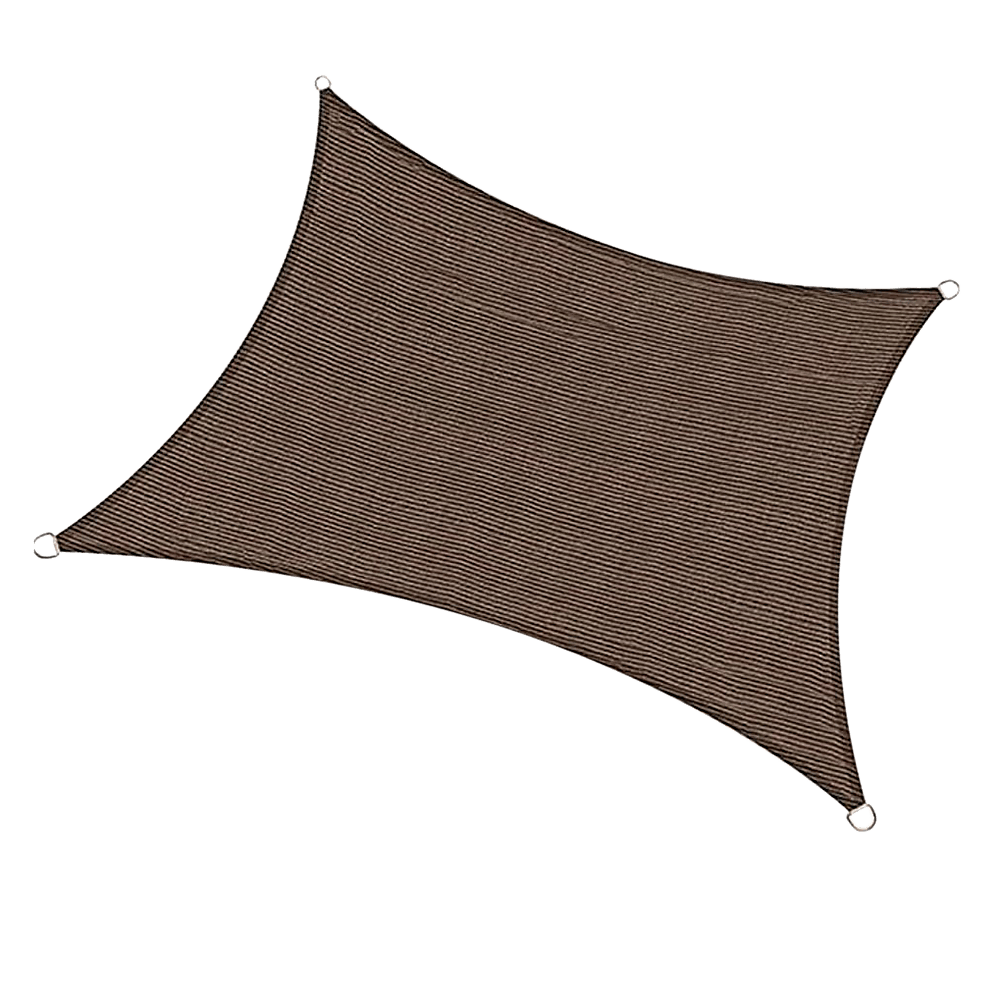 Rectangle Sun Shade Sail Canopy Cover Coffee