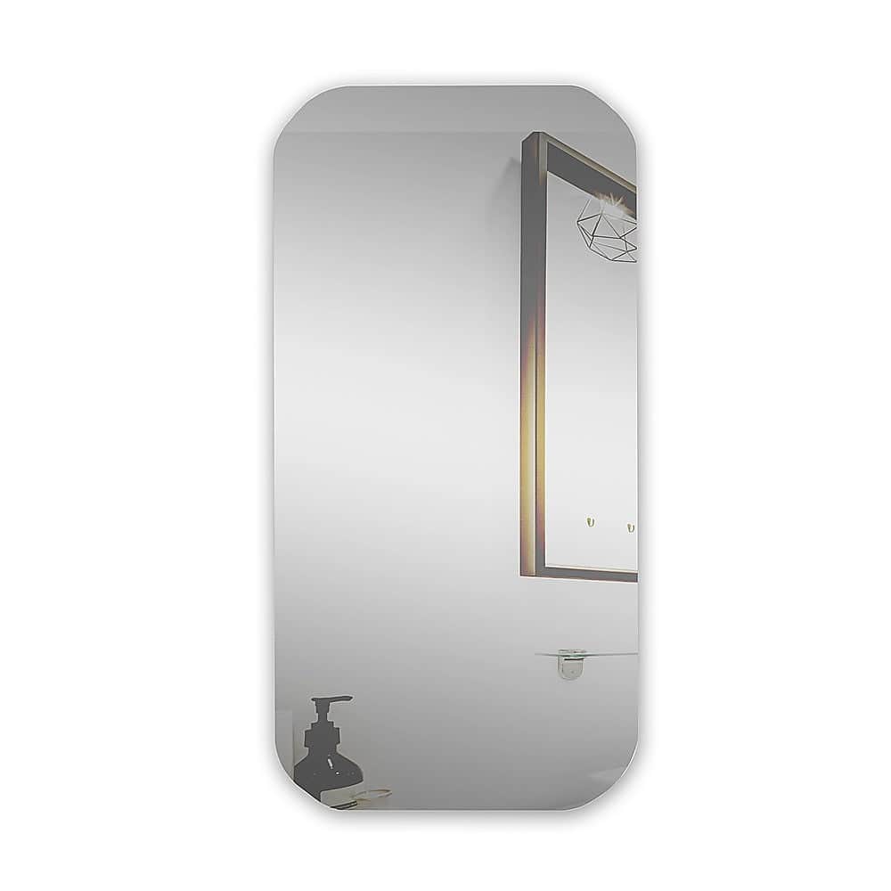 Rectangle Wall Hung Bathroom Mirror Shaving Cabinet Vanity Matte White