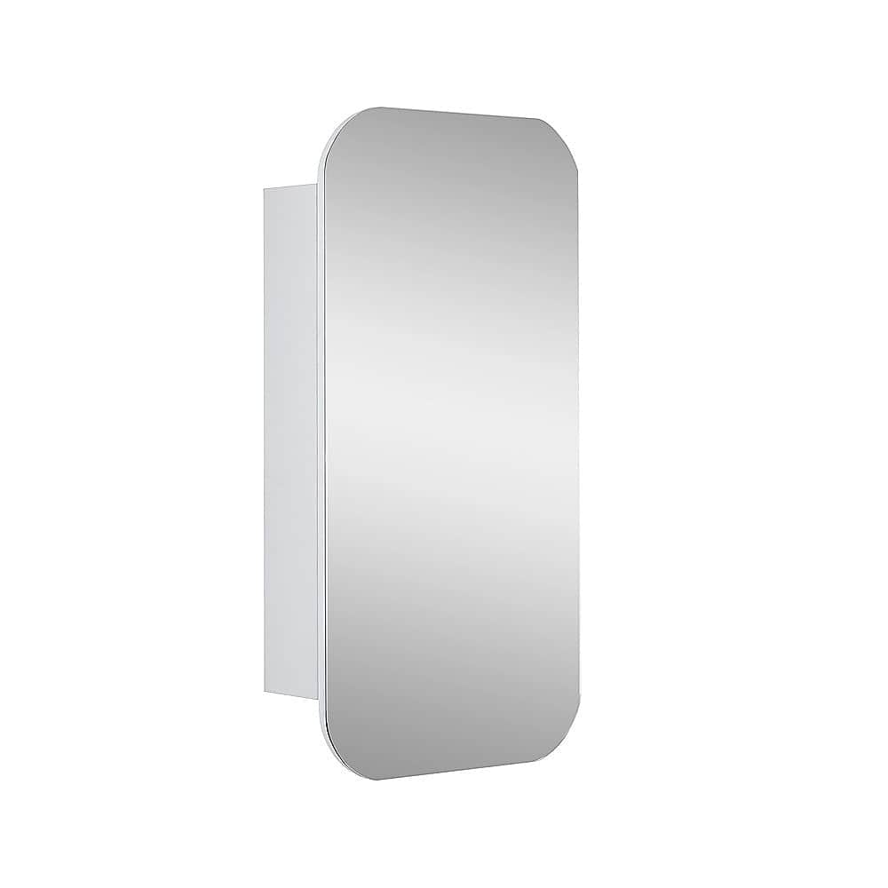 Rectangle Wall Hung Bathroom Mirror Shaving Cabinet Vanity Matte White