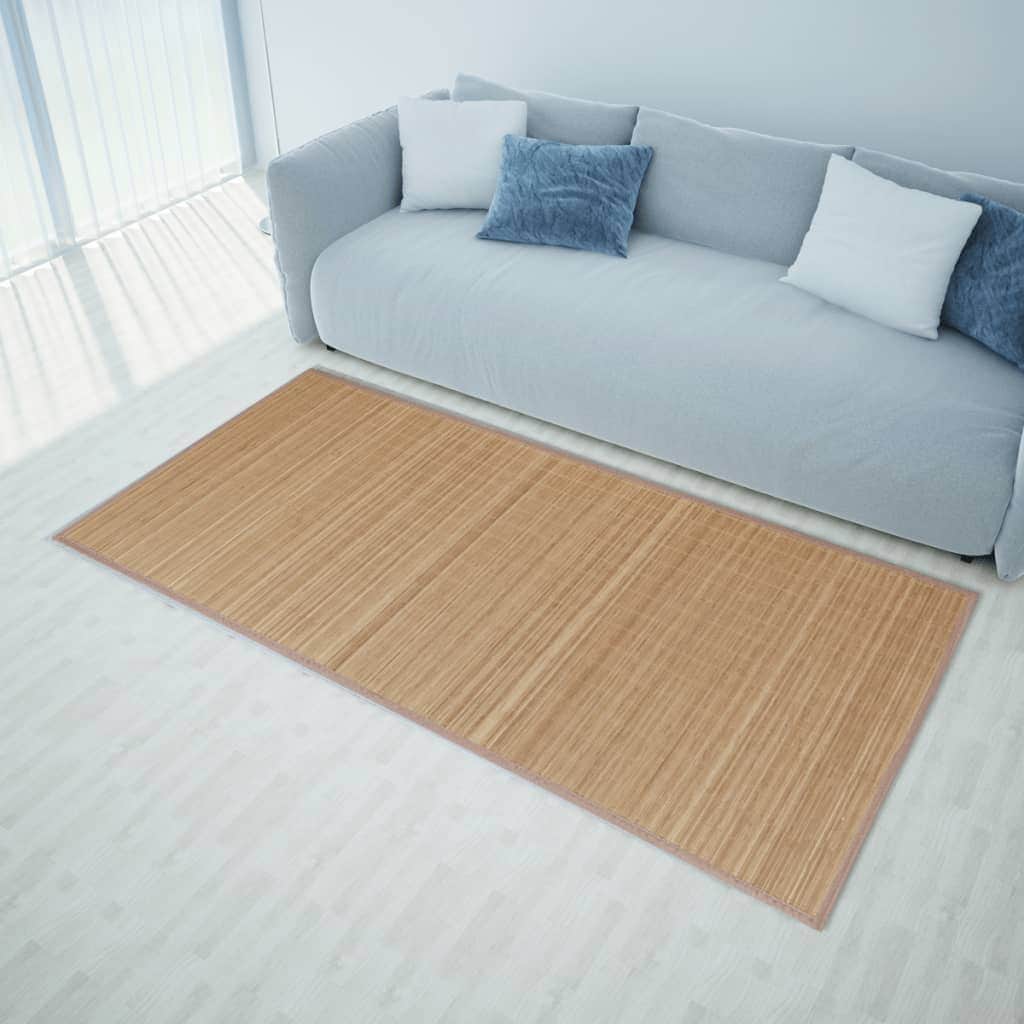 Rectangular Brown Baboo Rug  L