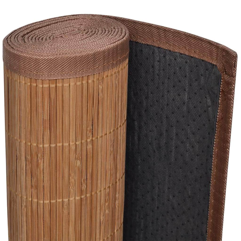 Rectangular Brown Baboo Rug  M