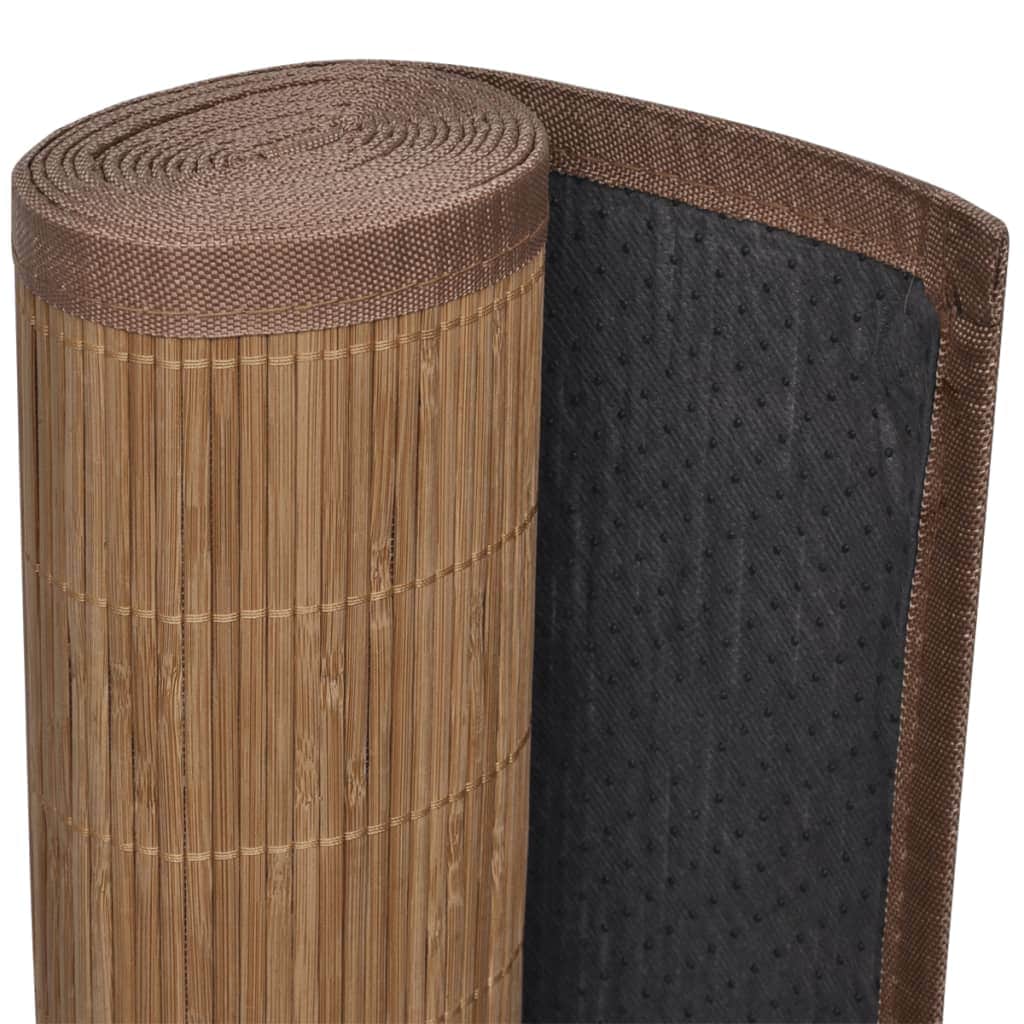 Rectangular Brown Baboo Rug S