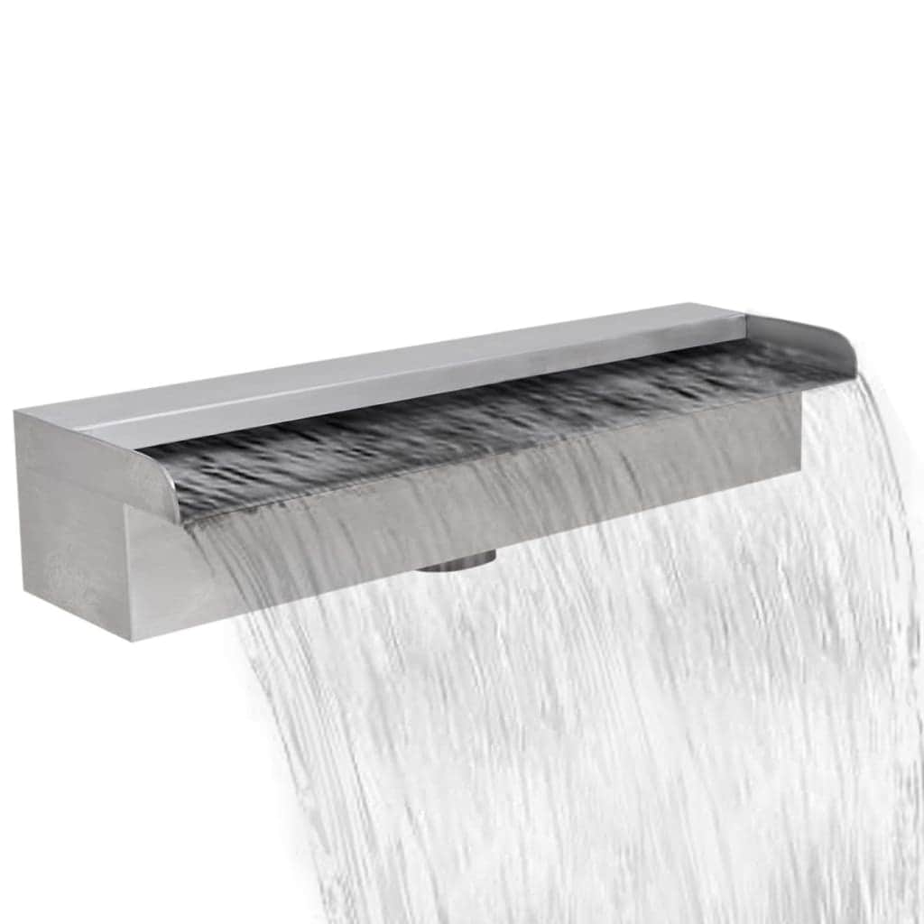 Rectangular Waterfall Pool Fountain Stainless Steel 45 cm - Simple deals