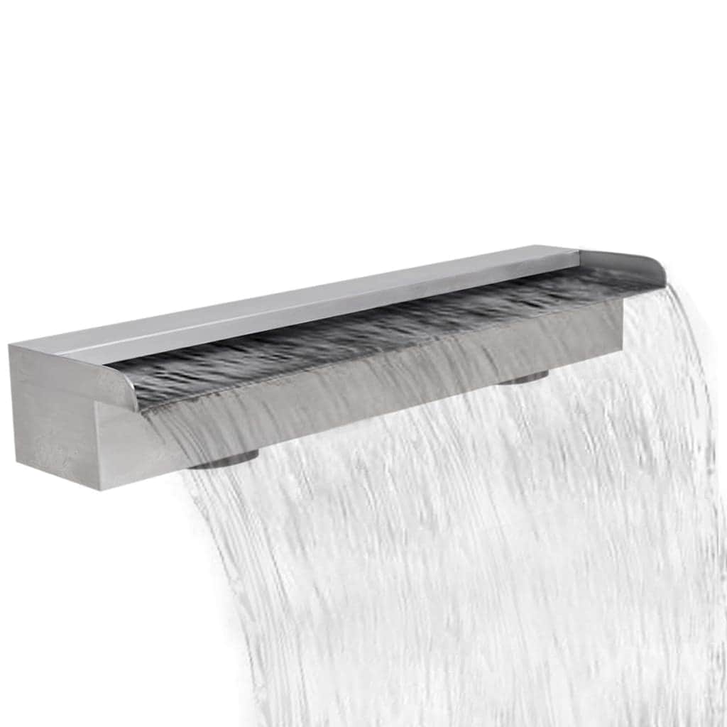Rectangular Waterfall Pool Fountain Stainless Steel 60 cm - Simple deals