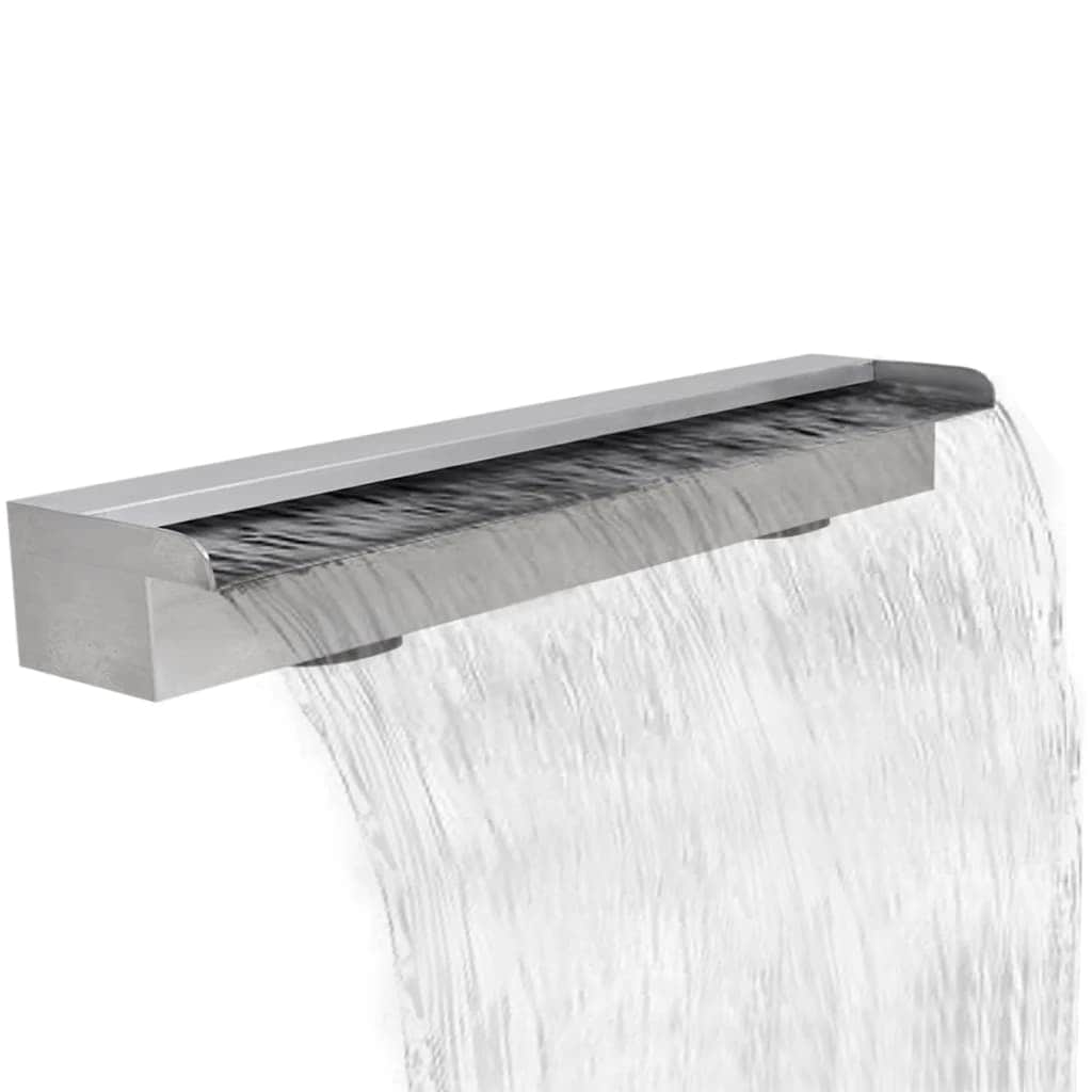 Rectangular Waterfall Pool Fountain Stainless Steel 90 cm - Simple deals