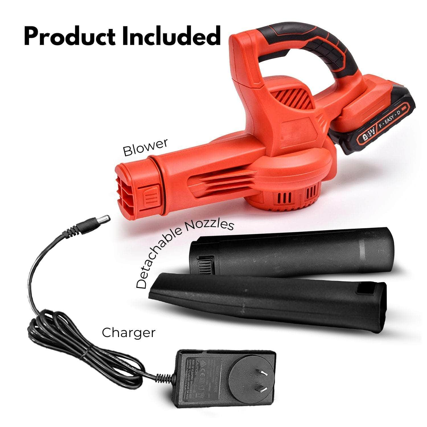 Red & Black Cordless Leaf Blower Bundle