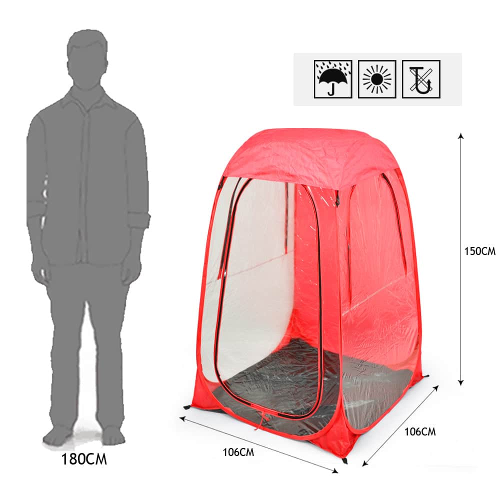 Red Pop-Up Tent for Sports Camping Festival Fishing Garden Outdoor