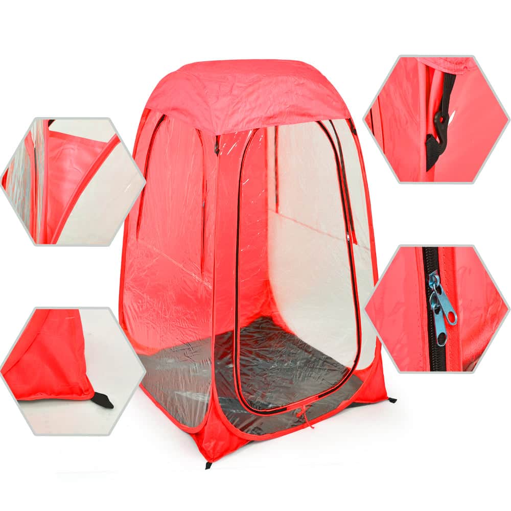 Red Pop-Up Tent for Sports Camping Festival Fishing Garden Outdoor