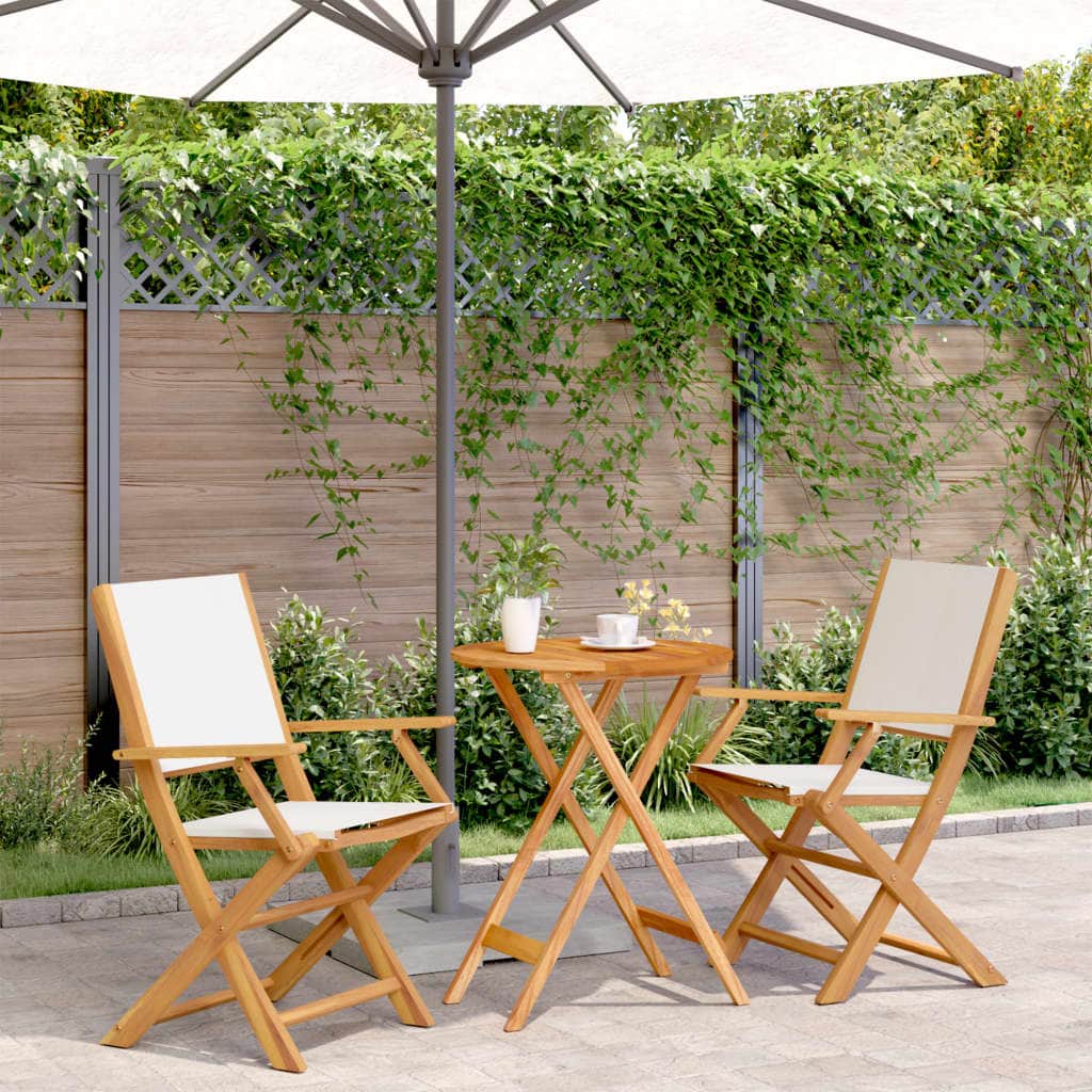 Refined 3 Piece Bistro Set Cream Home Decor Accent Outdoor Living