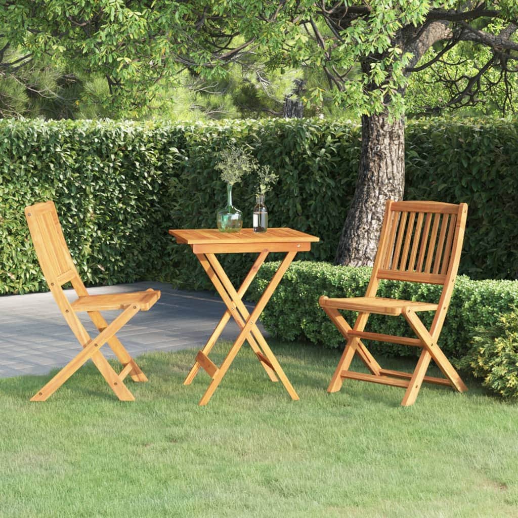 Refined 3 Piece Folding Garden Dining Home Decor Accent Modern Living