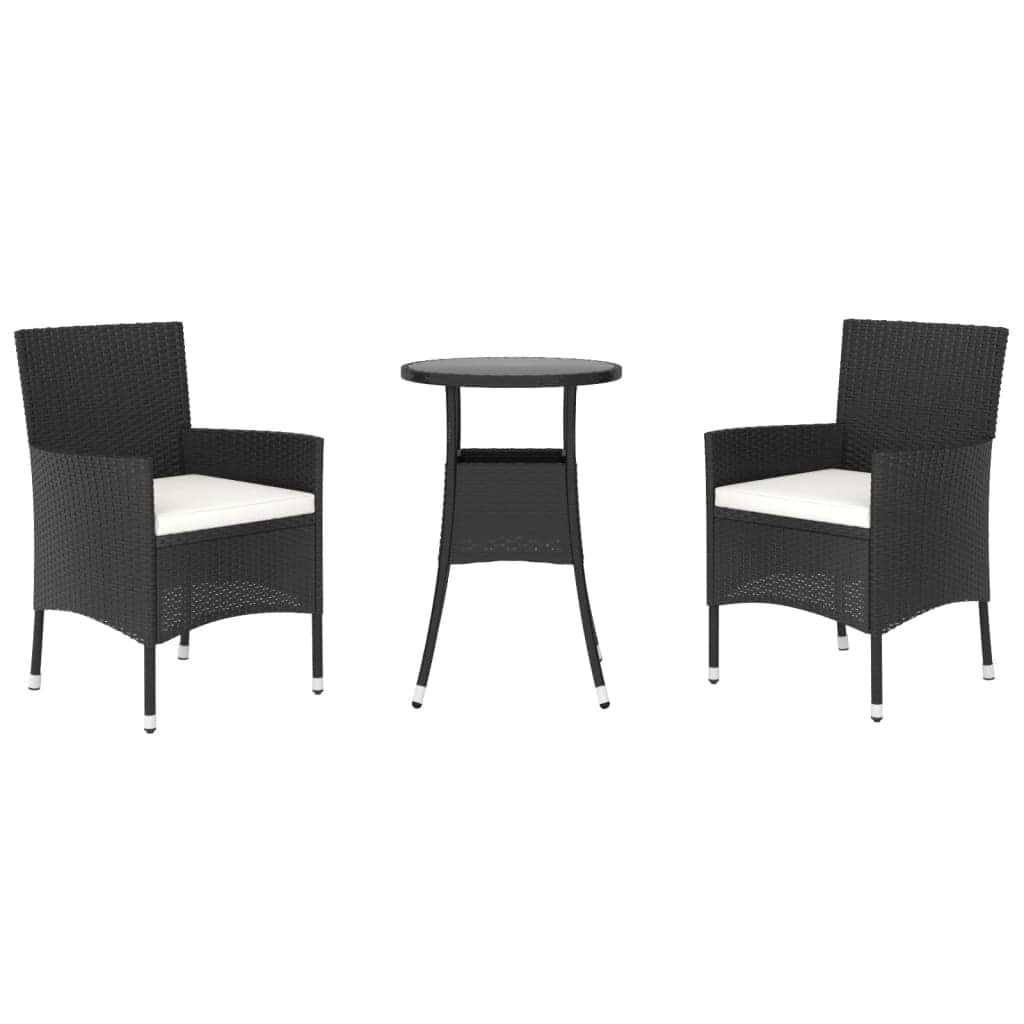 Refined 3 Piece Garden Bistro Set Relaxing Seating Urban Style