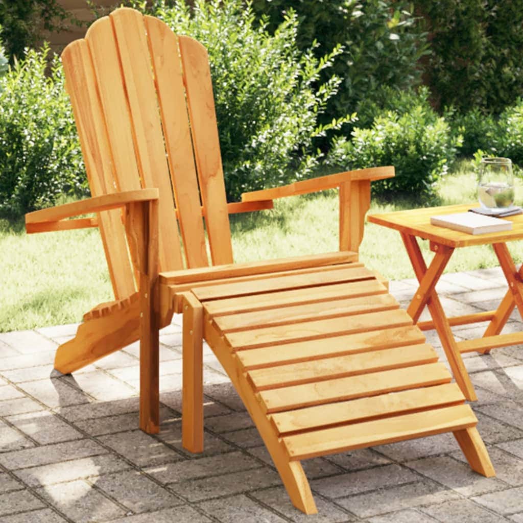 Refined Garden Adirondack Chair with Footrest Lounge Area Boho