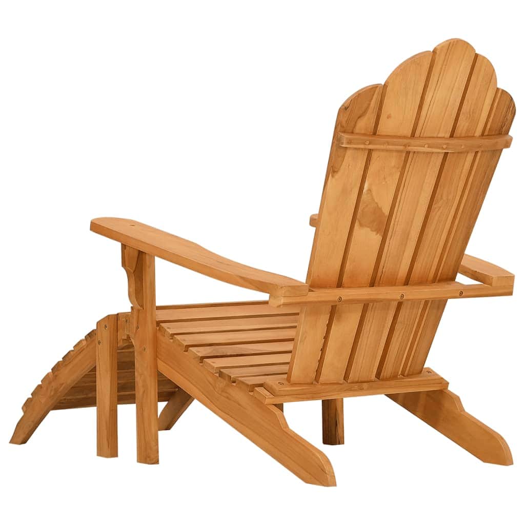 Refined Garden Adirondack Chair with Footrest Lounge Area Boho