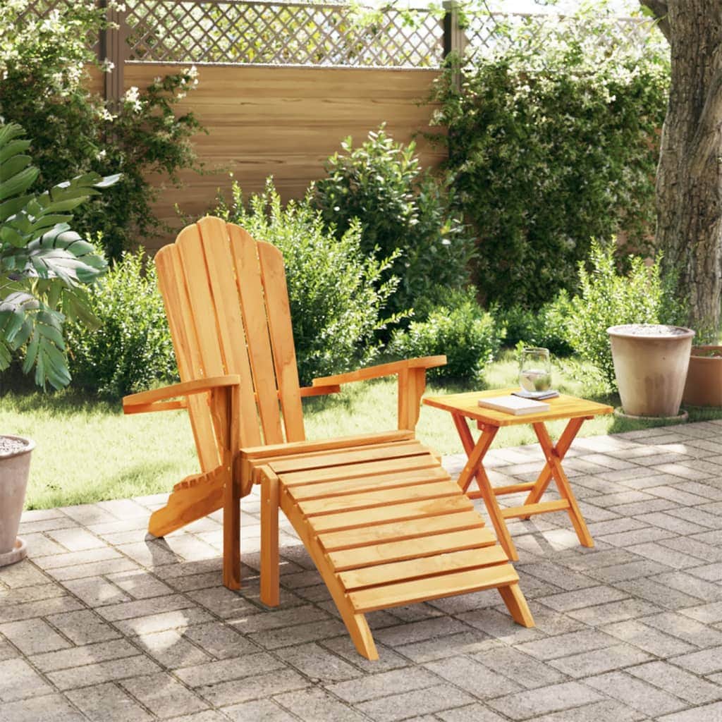 Refined Garden Adirondack Chair with Footrest Lounge Area Boho