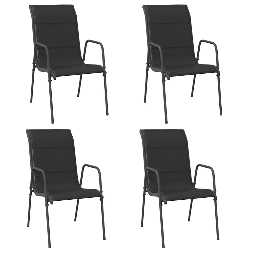 Refined Garden Chairs 4 pcs Steel Outdoor Retreat Patio Relax