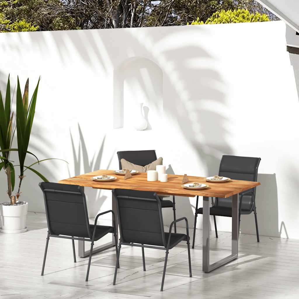 Refined Garden Chairs 4 pcs Steel Outdoor Retreat Patio Relax