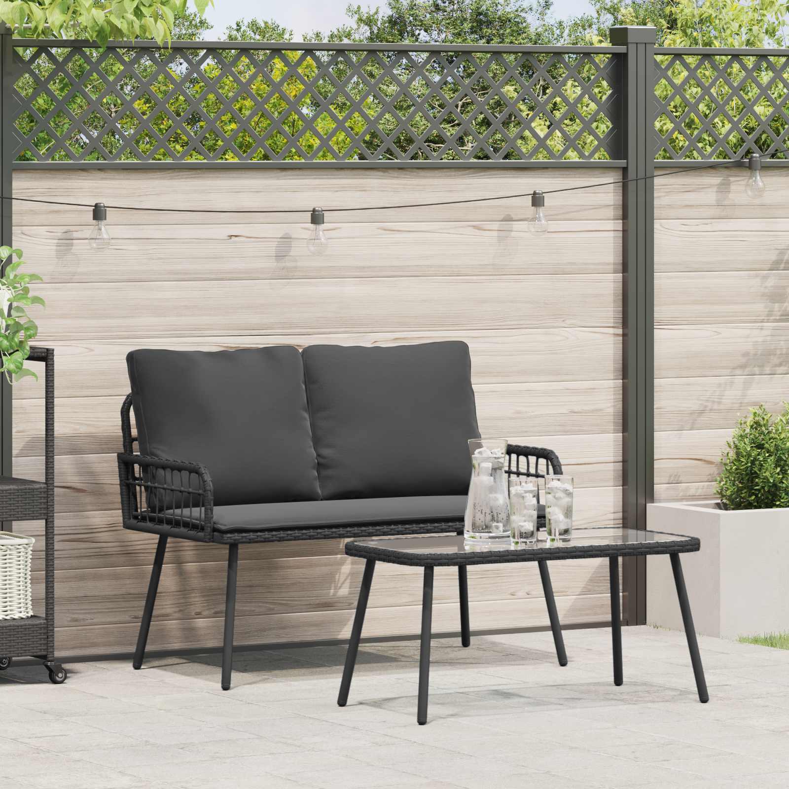 Refined Garden Dining Set with Cushion Home Decor Accent Summer
