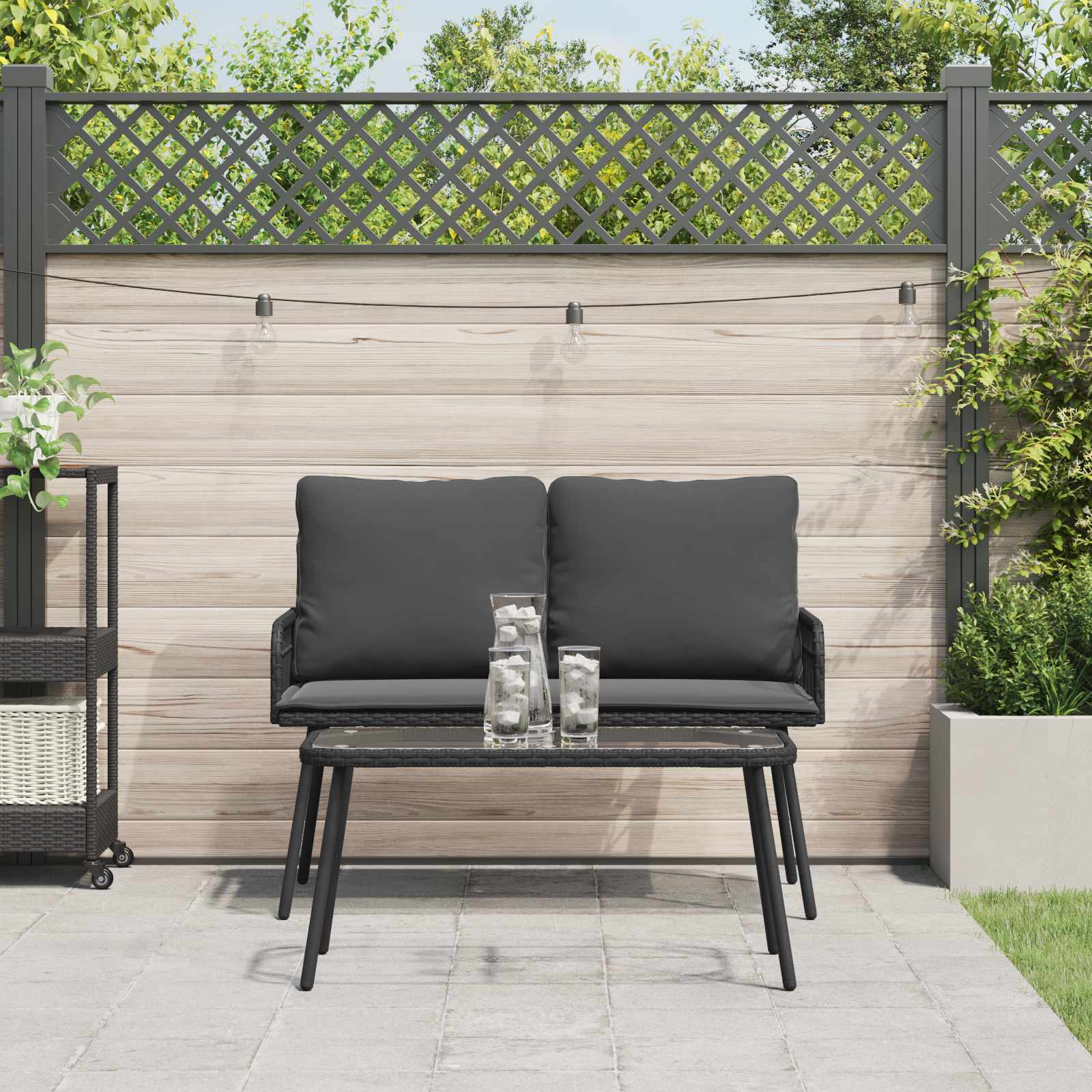 Refined Garden Dining Set with Cushion Home Decor Accent Summer