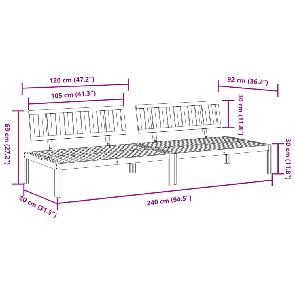 Refined Garden Pallet Middle Sofas 2 Daily Living Essential Garden Leisure