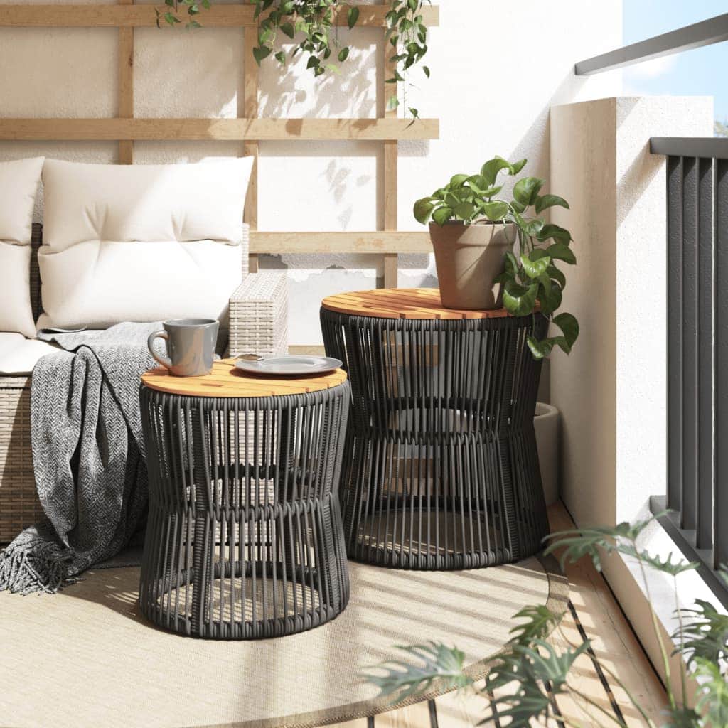 Refined Garden Side Tables 2 pcs Outdoor Retreat Essentials