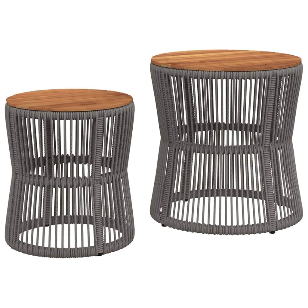 Refined Garden Side Tables 2 pcs Outdoor Retreat Essentials