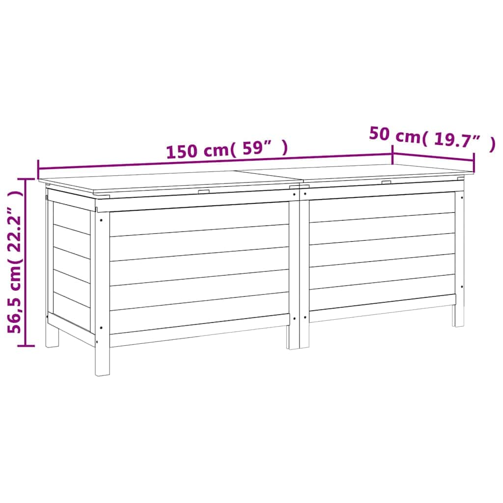 Refined Garden Storage Box White 150x50x56.5 Lounge Area Summer