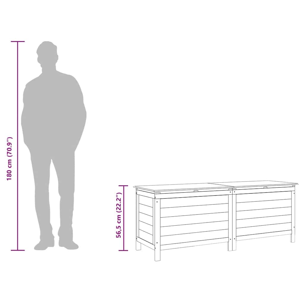 Refined Garden Storage Box White 150x50x56.5 Lounge Area Summer