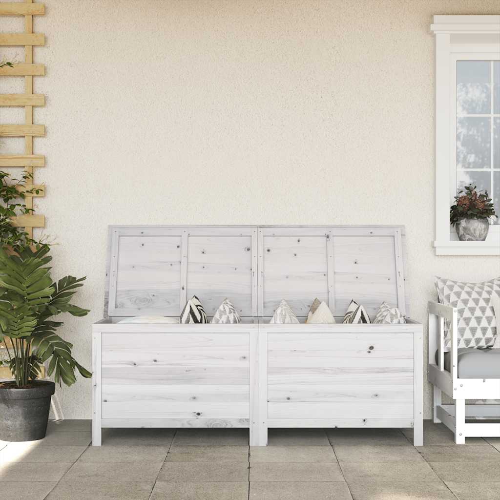 Refined Garden Storage Box White 150x50x56.5 Lounge Area Summer