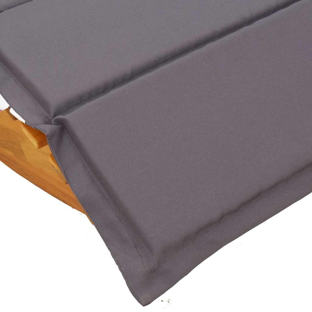 Refined Rocking Sun Lounger with Cushion Indoor Outdoor Use Evening