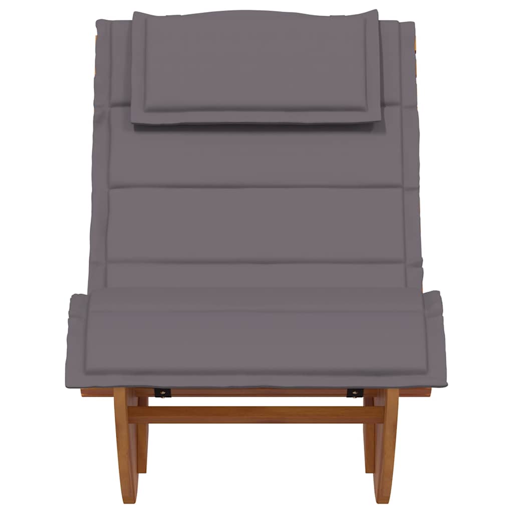 Refined Rocking Sun Lounger with Cushion Indoor Outdoor Use Evening