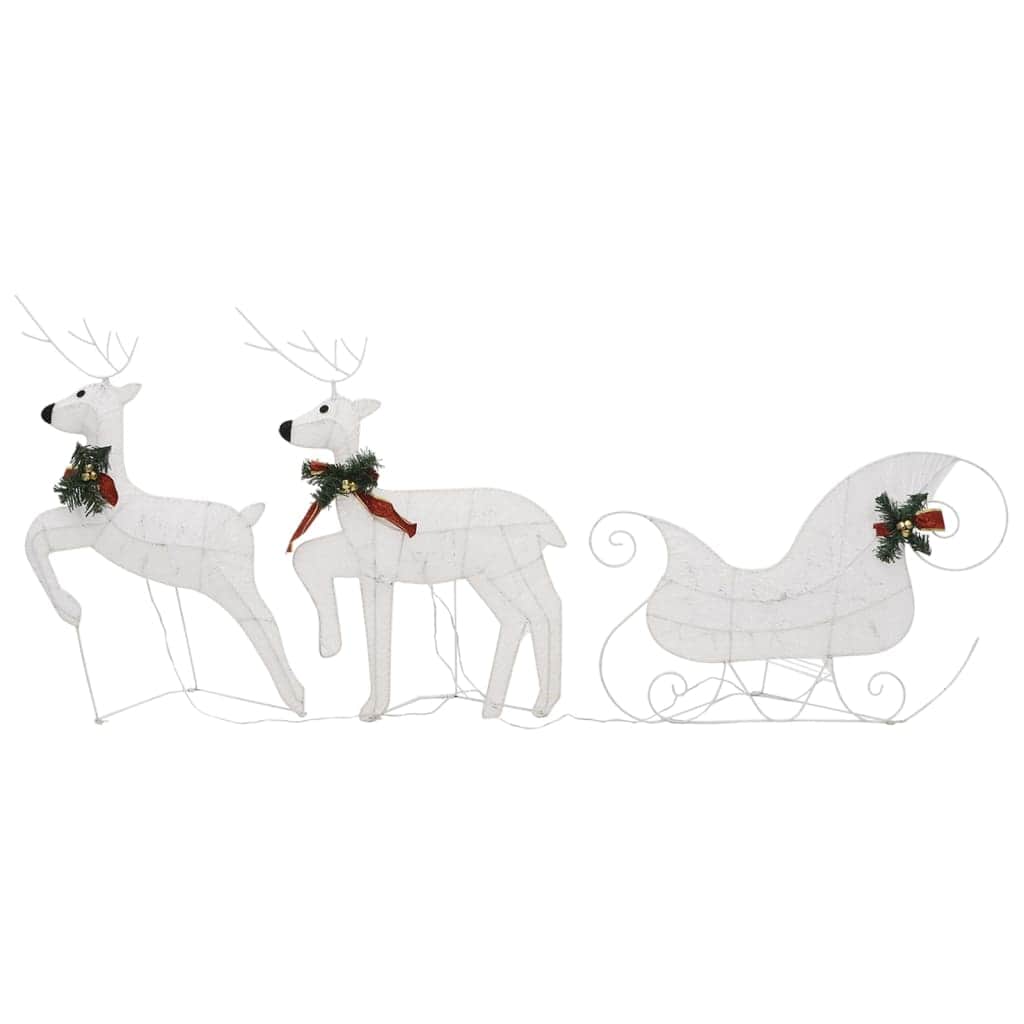 Reindeer & Sleigh Christmas Decoration 100 LEDs Outdoor White | White colour