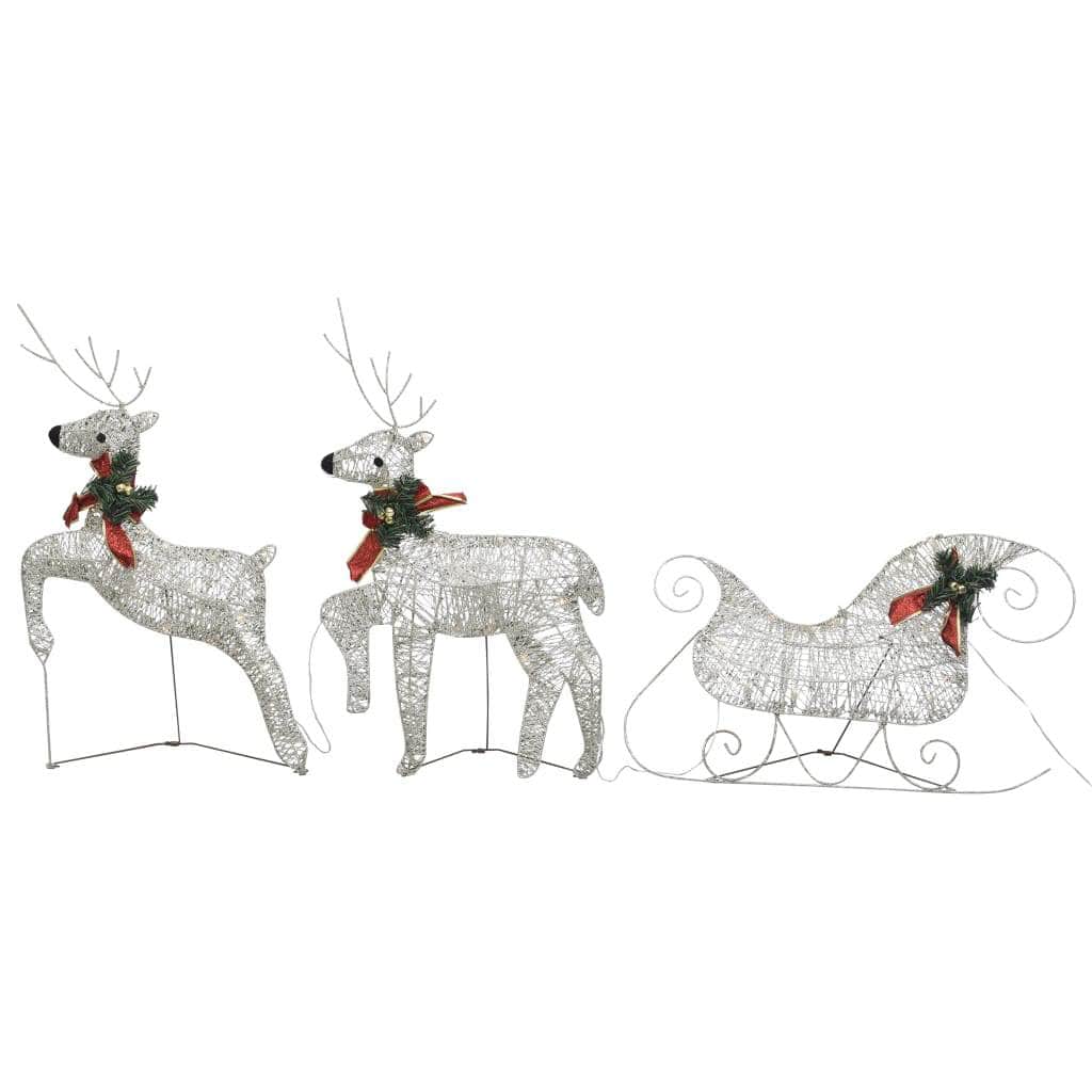 Reindeer & Sleigh Christmas Decoration 140 LEDs Outdoor Gold | Christmas Lighting