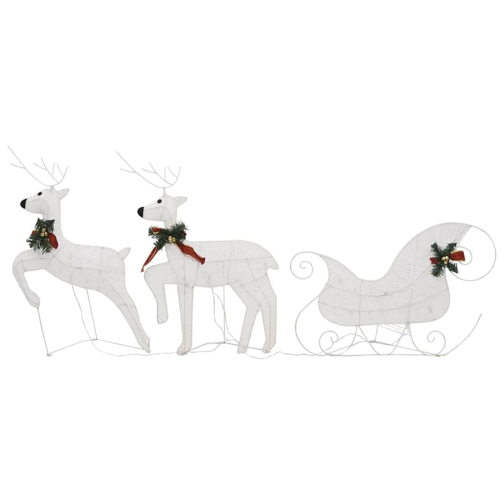 Reindeer & Sleigh Christmas Decoration 140 LEDs Outdoor White | White colour