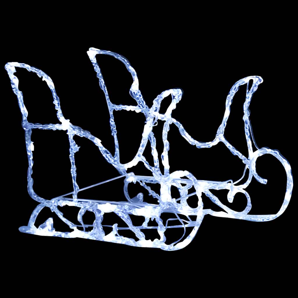 Reindeers & Sleigh Christmas Decoration 160 LEDs - Acrylic