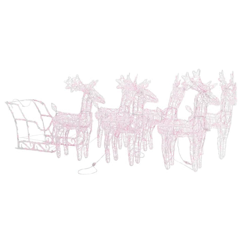 Reindeers &Sleigh Christmas Decoration 320 LEDs Acrylic