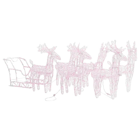 Reindeers &Sleigh Christmas Decoration 320 LEDs Acrylic
