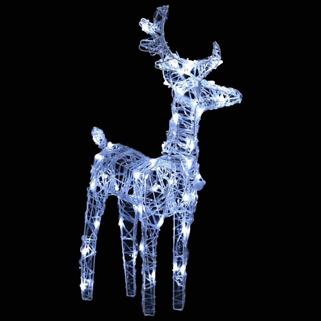 Reindeers & Sleigh Christmas Decoration Acrylic with Christmas Lighting