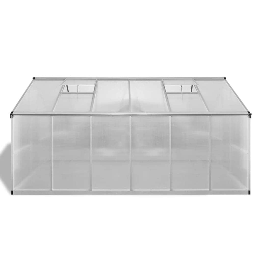Reinforced Aluminium Greenhouse with Base Frame 9.025 mÃ‚Â²