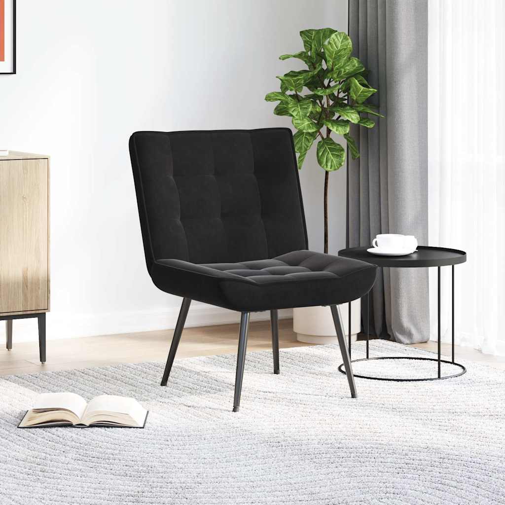 Relaxing Chair Black Velvet | Velvet finish