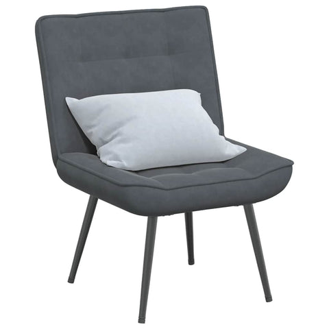 Relaxing Chair Dark Grey  Velvet
