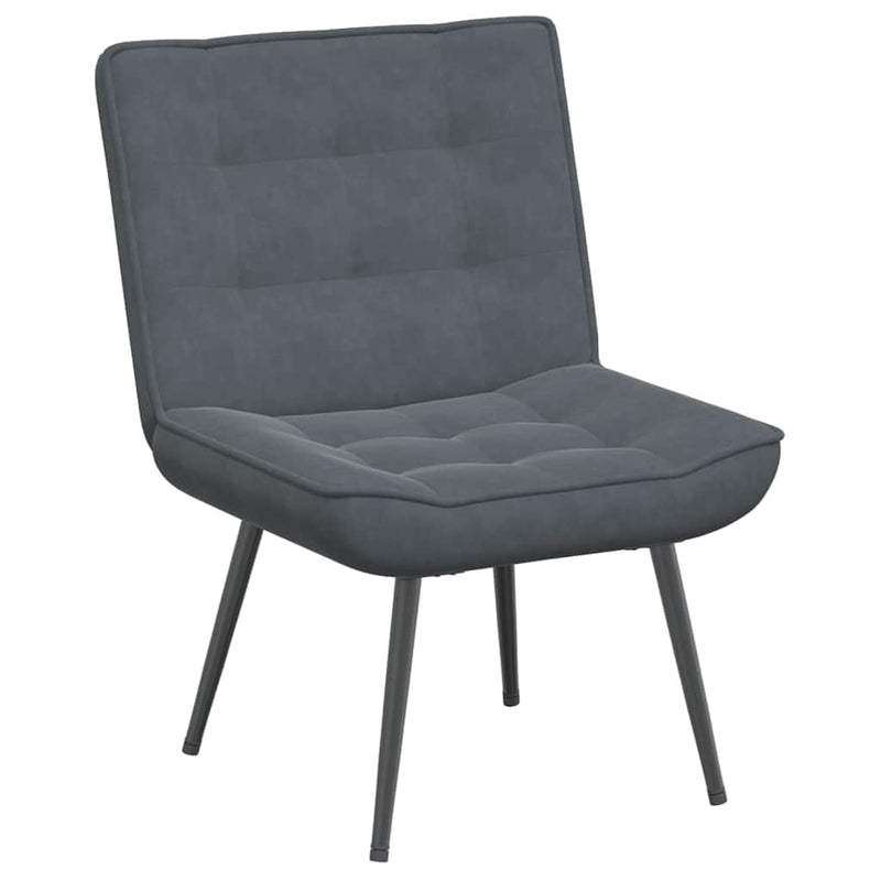 Grey colour - Relaxing Chair Dark Grey Velvet