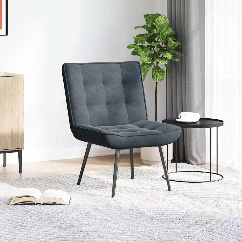 Relaxing Chair Dark Grey  Velvet