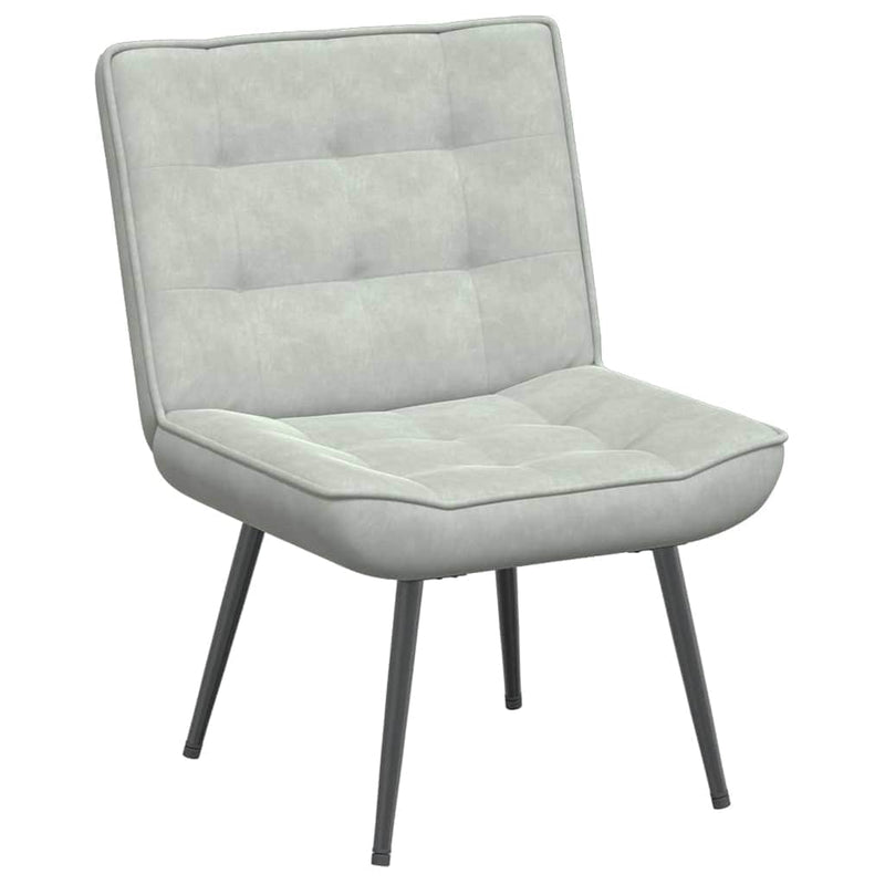 Grey colour - Relaxing Chair Light Grey Velvet