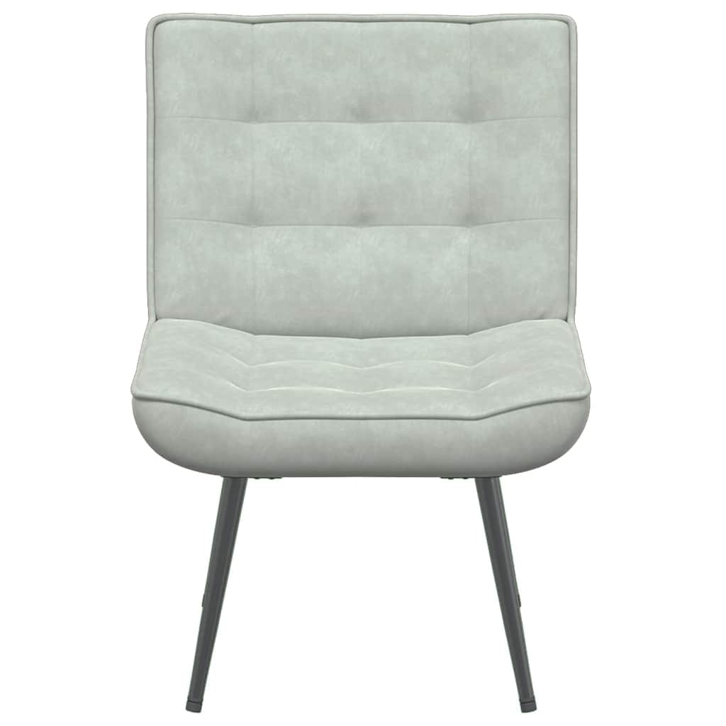 32QV - Relaxing Chair Light Grey Velvet