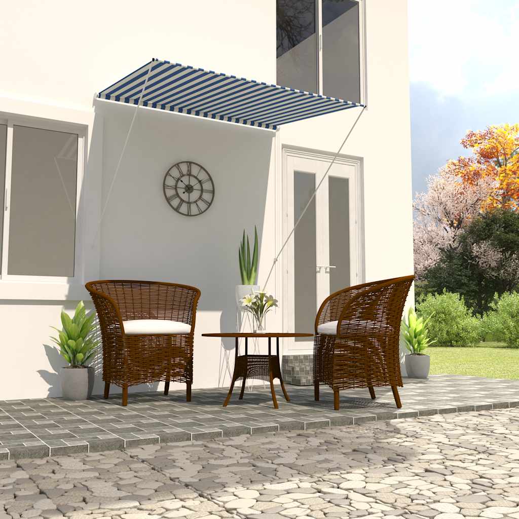 Retractable Awning Blue and White S on Afterpay | ZipPay | LayBuy | Klarna