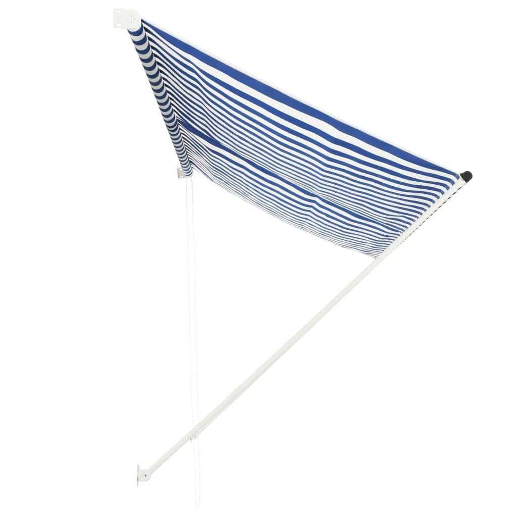 Retractable Awning Blue and White XL