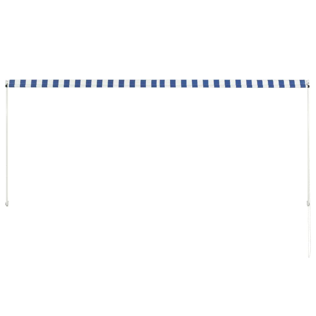 Retractable Awning Blue and White XL