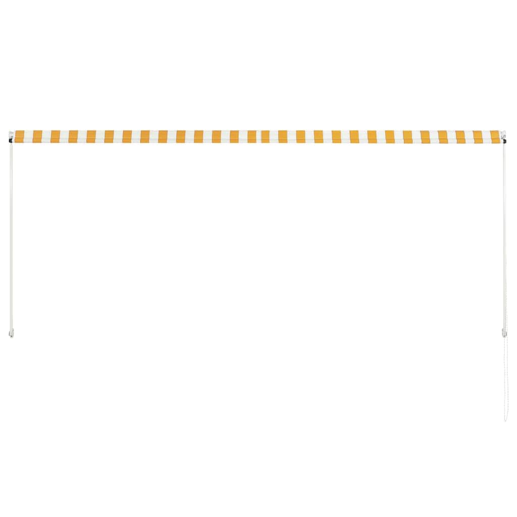 Retractable Awning Yellow and White XL